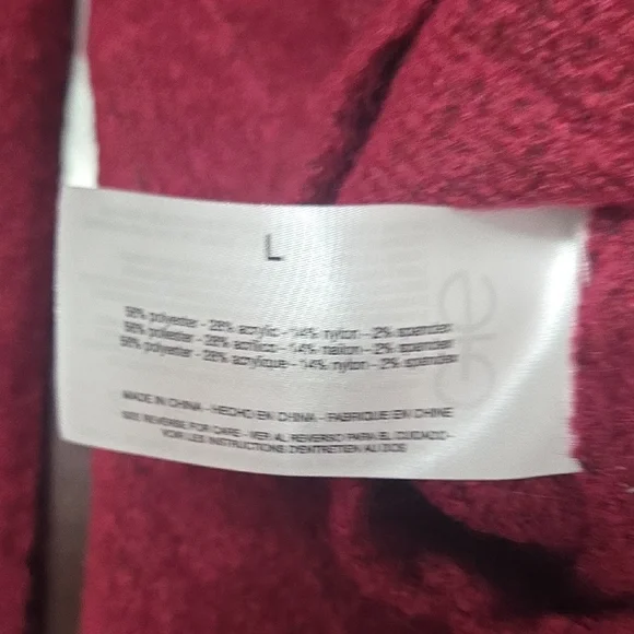 Nine West Burgundy Sweater with Gold Button Details - Picture 9 of 9